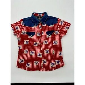 Vintage Western Crop Denim Mix‎  Womens Small Made OP brand